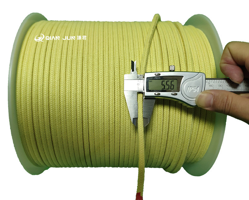 Aramid fiber Kevlar braided rope high temperature wear-resistant and cut-resistant glass tempering furnace roller rope