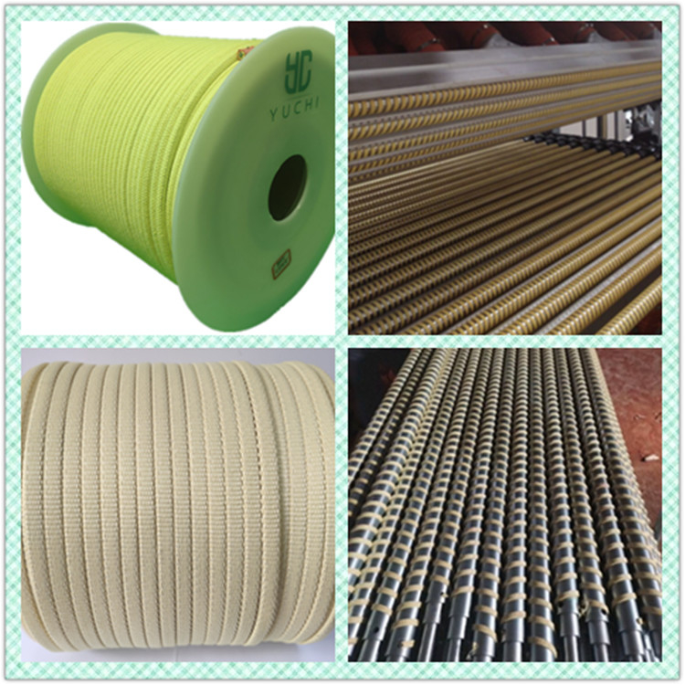 100% kevlar Braided  aramid yarn ropes for glass tempering machine oven
